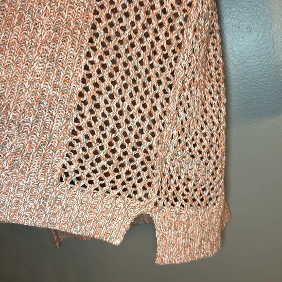 Madewell Marled Plaza Pullover Sweater, Sz XS, Marled Coral, Cotton Top - Picture 5 of 10